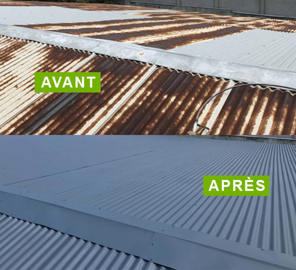 TRAVAUX TOITURE : kaz Clean 974 dans l'île de la réunion 974 : étanchéité, nettoyage, réparation chéneaux, peinture toit, traitement rouille, pose de gouttières et de couverture