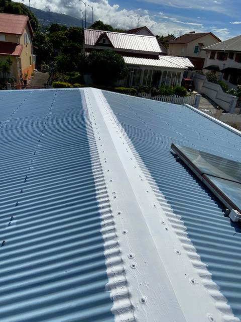 TRAVAUX TOITURE : kaz Clean 974 dans l'île de la réunion 974 : étanchéité, nettoyage, réparation chéneaux, peinture toit, traitement rouille, pose de gouttières et de couverture